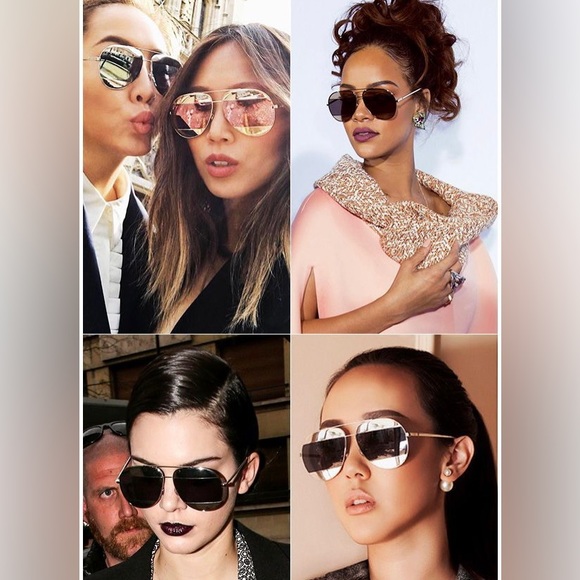 Christian Dior “Linda Farrow” Mirrored Split Aviator Sunglasses - Picture 12 of 12